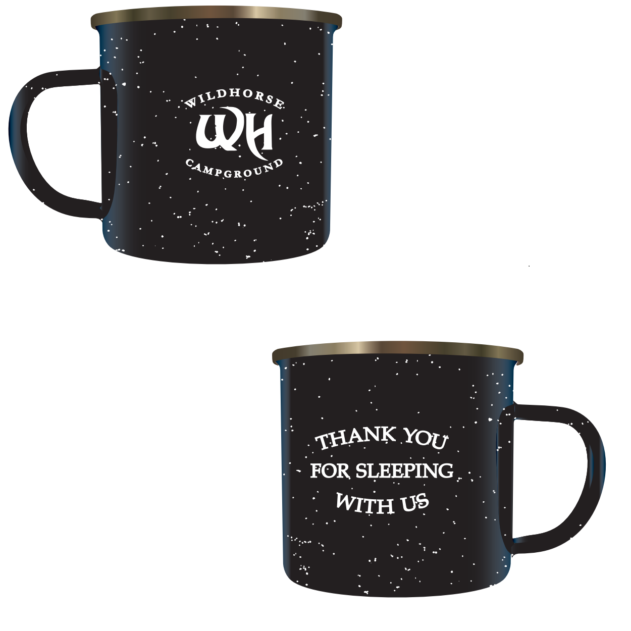 Enamel-Lined Iron Coffee Mug